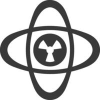 Atomic Symbol Enclosed in Two Intersecting Circles vector