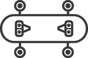 Black and White Line Art of an Overhead View of a Conveyor Belt with Four Supports vector