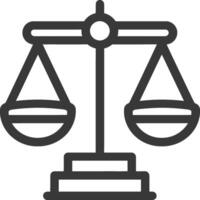 Black and White Line Art of a Balanced Scale vector