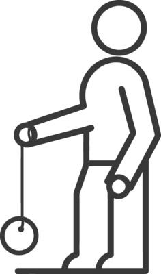 Stick Figure Playing With Yo yo