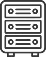 A black and white image of a computer tower vector