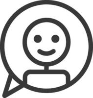Smiling Person Icon in a Speech Bubble vector