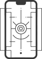 Smartphone Camera with Target Focus Overlay vector