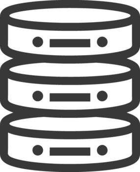 apilar de Tres discos con círculos y líneas en el lado vector