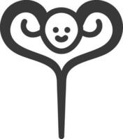 Smiling Face with Arms Up in Heart Shape vector