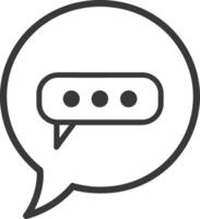 Speech Bubble with Three Ellipses vector