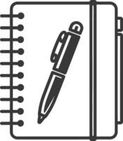 Spiral bound Notebook with a Pen vector