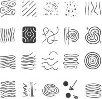 A set of different shapes and lines vector