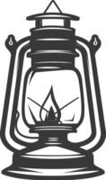An old lantern with a flame inside vector