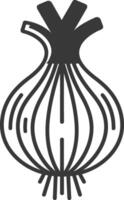 An onion icon on a white background vector