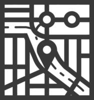 A map icon with a pin on it vector
