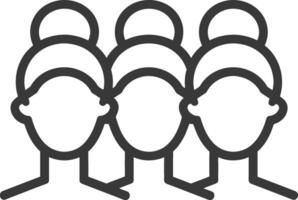 A group of people with their heads facing each other vector