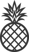 A pineapple silhouette on a white background vector