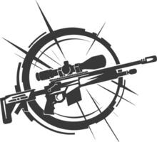 A rifle and scope on a white background vector