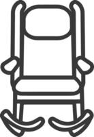 A rocking chair icon on a white background vector