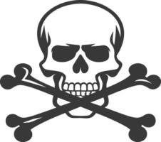 A skull and crossbones symbol on a white background vector