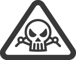 A warning sign with a skull and crossbones vector