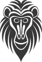 A stylized image of a monkey head vector