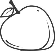 Pear coloring pages vector