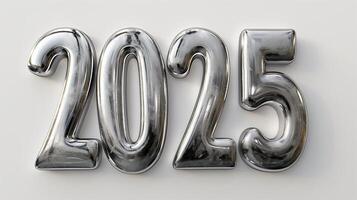 The number 2020 is shown in a metallic shape photo