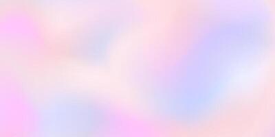 Abstract holographic pastel light pink, soft lavender, pale peach, baby blue gradient background for web header, banner design. Cute hologram backdrop, smooth texture vector