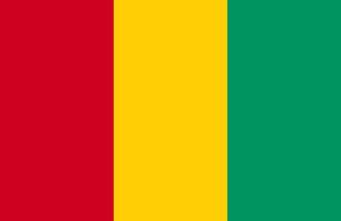 Guinea flag. Flag of Guinea sign isolated. National flag of Guinea flat symbol icon for printing of any size. EPS 10 vector
