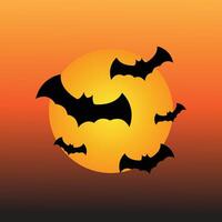 halloween background with bats design template vector