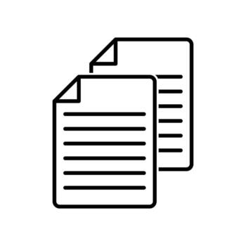 paper text document icon design concept line style vector