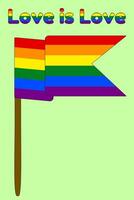 Vibrant and colorful illustration of a waving pride flag, representing the LGBT community. Perfect for support and awareness projects. vector