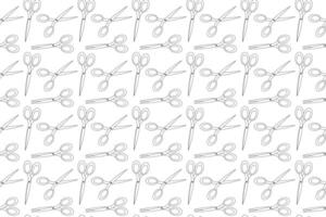 illustration of scissors in a seamless pattern, perfect for back-to-school-themed coloring books and educational activities. vector
