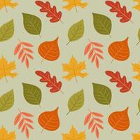 Multicolored Leaves Seamless Pattern vector