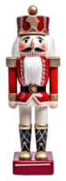 Red and white Christmas nutcracker isolated on transparent background png