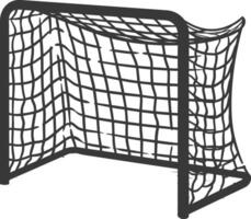 A hockey net on a white background vector