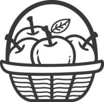 Basket of apples illustration vector