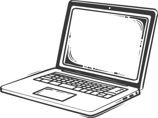 Laptop computer illustration