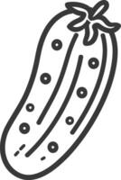 A pickle icon on a white background vector