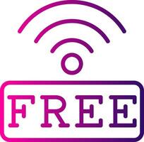 Free Wifi Line Gradient Icon vector