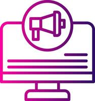 Online Pr Line Gradient Icon vector