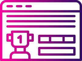 Online Contest Line Gradient Icon vector