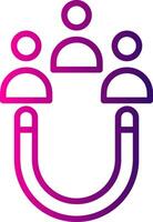 Customer Acquisition Line Gradient Icon vector