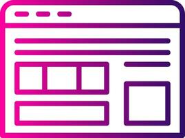 Native Advertising Line Gradient Icon vector