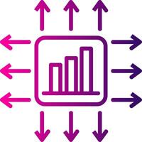 Performance Marketer Line Gradient Icon vector