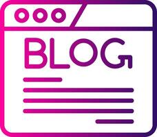 Blog Line Gradient Icon vector