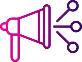 Content Marketer Line Gradient Icon vector
