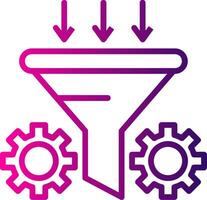 Conversion Rate Optimizer Line Gradient Icon vector