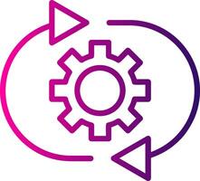 Optimization Line Gradient Icon vector