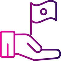 Independent Line Gradient Icon vector