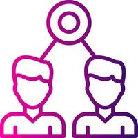 Lookalike Audiences Line Gradient Icon vector