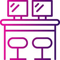 Co Work Space Line Gradient Icon vector