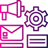 Marketing Automation Line Gradient Icon vector